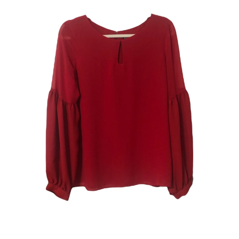Express Red Long Sleeve Top